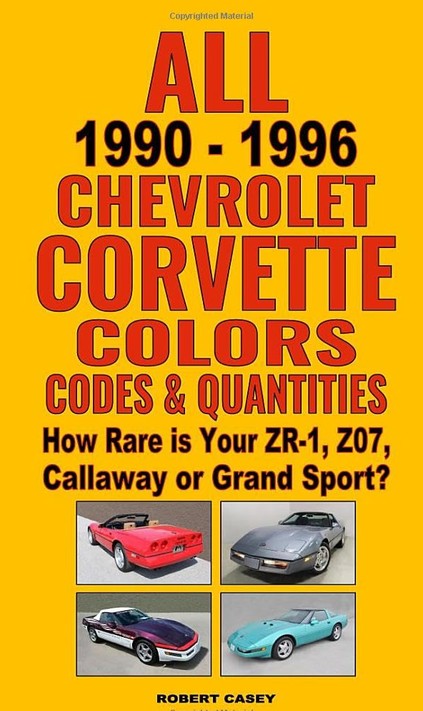 All 1990-1996 Chevrolet Corvette Colors, Codes & Quantities: How Rare is Your ZR-1, Z07, Callaway or Grand Sport?